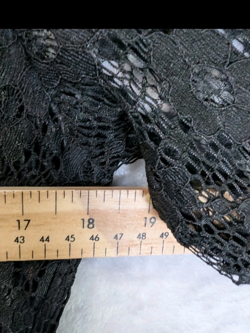 Black Lace Ruffled Mini Dress - Picture 4 of 7